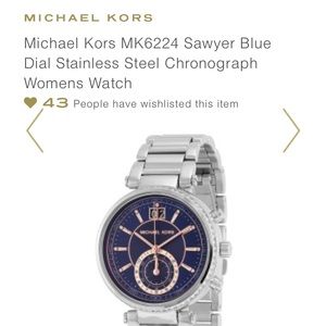 Michael Kors Accessories - Micheal Kors Sawyer Blue Dial Watch Michael Kors Accessories - Micheal Kors Sawyer Blue Dial Watch